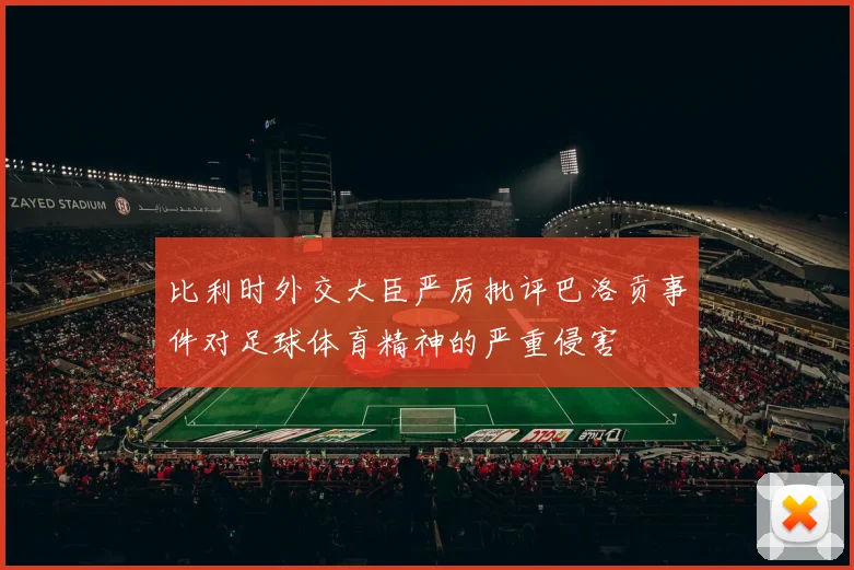 比利时外交大臣严厉批评巴洛贡事件对足球体育精神的严重侵害